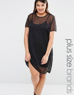 mesh tshirt dress