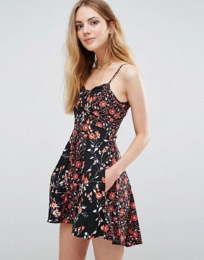 band of gypsies black floral dress