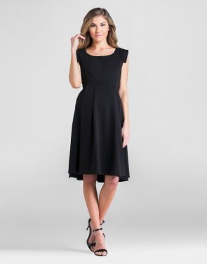 photo Maternity Scoop Neck Dress by Expected by Lilac, color Black - Image 1