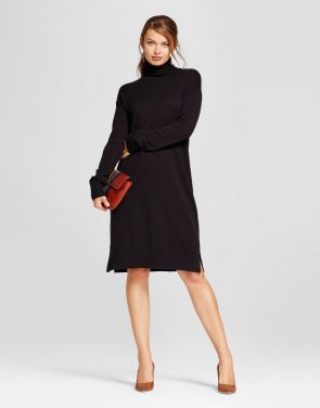 photo Turtleneck Sweater Dress by A New Day, color Black - Image 1
