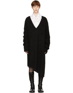 photo Black Mohair Trapper Dress by Ann Demeulemeester - Image 1