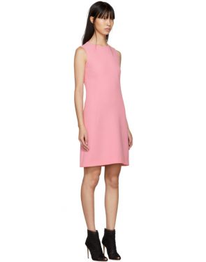photo Pink A-Line Buttons Dress by Dolce and Gabbana - Image 2