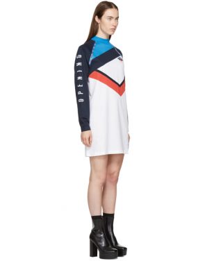 photo White and Navy Limited Edition Alpha T-Shirt Dress by Opening Ceremony - Image 2