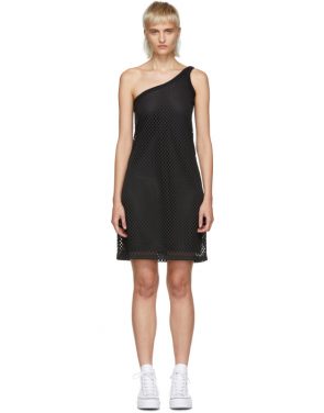 photo Black Mesh One-Shoulder Dress by Opening Ceremony - Image 1