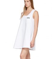 photo White Bow Detail Sleeveless Dress by Prada - Image 4