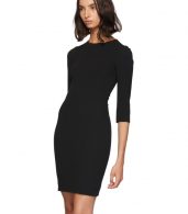 photo Black Three-Quarter Sleeve Mini Dress by Dolce and Gabbana - Image 4