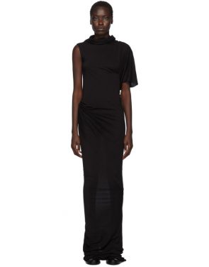 photo Black Turtleneck Gown Dress by Rick Owens Lilies - Image 1