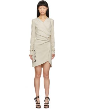 photo Beige Side Opening Mini Dress by Off-White - Image 1
