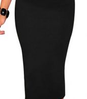 photo Black Faux Wrap Belted Fashion Midi Dress by OASAP, color Black - Image 5