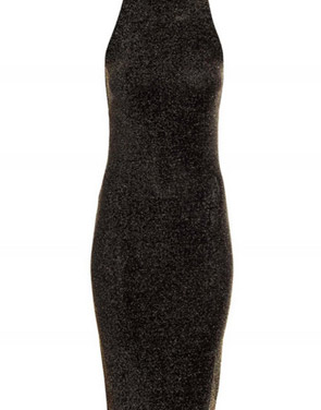 photo Black Shiner Sleeveless Mock Neck Bodycon Dress by OASAP, color Black - Image 2