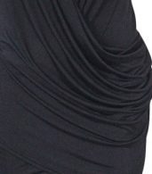 photo Black Wrapped Surplice Bodycon Mini Dress by OASAP, color Black - Image 7