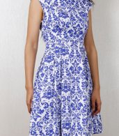 photo Blue and White Porcelain Inspired Skater Dress by OASAP, color Blue - Image 8