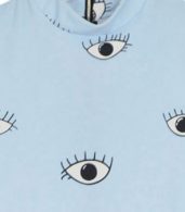 photo Blue Eyes Print Rear Zipper Sleeveless Shift Dress by OASAP, color Blue - Image 12