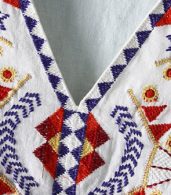 photo Bohemian Embroidery V-Neck Mini Dress by OASAP, color White - Image 5