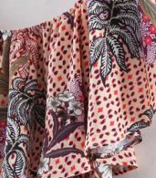 photo Boho Floral Print Off-the-Shoulder Side Slit Dress by OASAP - Image 3