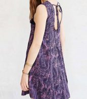 photo Casual Printed Backless A-Line Chiffon Mini Dress by OASAP, color Purple - Image 2