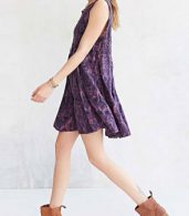 photo Casual Printed Backless A-Line Chiffon Mini Dress by OASAP, color Purple - Image 4