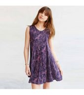 photo Casual Printed Backless A-Line Chiffon Mini Dress by OASAP, color Purple - Image 6
