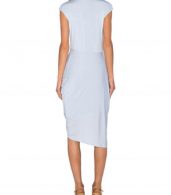 photo Casual Sleeveless Knot Front Summer Bodycon Dress by OASAP, color Light Blue - Image 3