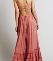 photo Casual Solid Halter Backless Maxi Dress by OASAP - Image 2