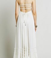 photo Casual Solid Halter Backless Maxi Dress by OASAP - Image 6