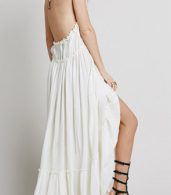 photo Casual Solid Halter Backless Midi Beach Dress by OASAP - Image 5