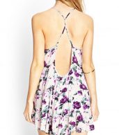 photo Casual Spaghetti Strap Floral Pattern Mini Backless Dress by OASAP, color Multi - Image 4