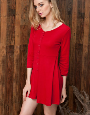 photo Chic Button Down Trapeze Dress by OASAP - Image 2