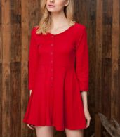 photo Chic Button Down Trapeze Dress by OASAP - Image 9