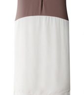 photo Chic Color Block Chiffon Dress by OASAP, color Coffee White - Image 6