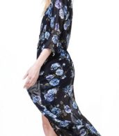 photo Chic Floral Print Sheer Chiffon Dress by OASAP, color Multi - Image 3