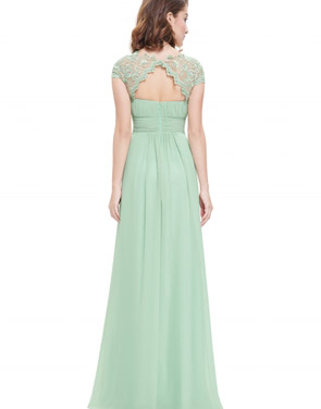 photo Chic Lace Paneled High Waist Scoop Back Maxi Dress by OASAP - Image 2