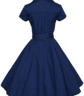 photo Chic Stand Collar Bow Waist A-line Dress by OASAP - Image 2