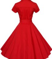 photo Chic Stand Collar Bow Waist A-line Dress by OASAP - Image 6