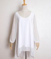 photo Chiffon Relaxed Mini Loose Fit Dress by OASAP - Image 1