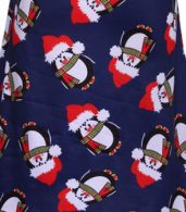 photo Christmas Cartoon Penguin Pattern Round Neck Dress by OASAP, color Multi - Image 5