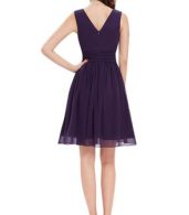 photo Classic Double V-Neck Ruched Waist Short Cocktail Party Dress by OASAP - Image 12