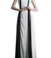 photo Color Block Square Neck Sleeveless Chiffon Party Dress by OASAP - Image 1