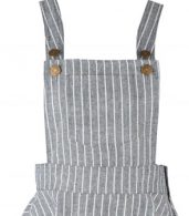 photo Color Block Striped Adjustable Shoulder Straps Overall Dress by OASAP, color Grey - Image 4