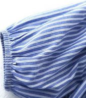 photo Color Block Striped Print Tie Waist Dress by OASAP, color Blue White - Image 6