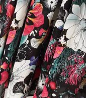 photo Deep V-Neck Half Sleeve Floral Print Beach Maxi Dress by OASAP, color Multi - Image 6