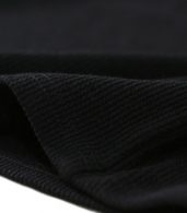 photo Elegant Black Mock Neck Ribbed Knit Bodycon Dress by OASAP, color Black - Image 7