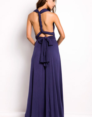 photo Elegant Draped Floor-Length Dress by OASAP - Image 2