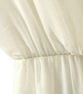 photo Elegant Embroidery Print Elastic Waist Maxi Chiffon Dress by OASAP - Image 6