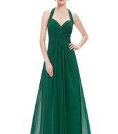 photo Elegant Halter Ruched Bust Floor Length Evening Dress by OASAP - Image 9