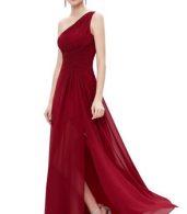 photo Elegant One Shoulder Slitted Ruched Evening Dress by OASAP - Image 11