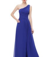 photo Elegant One Shoulder Slitted Ruched Evening Dress by OASAP - Image 16