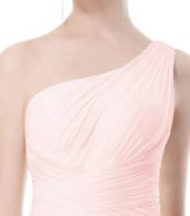photo Elegant One Shoulder Slitted Ruched Evening Dress by OASAP - Image 8