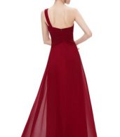 photo Elegant One Shoulder Slitted Ruched Evening Dress by OASAP - Image 10