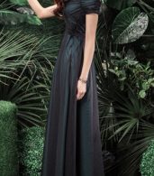 photo Elegant Pleated Swing Maxi Dress by OASAP, color Black - Image 3